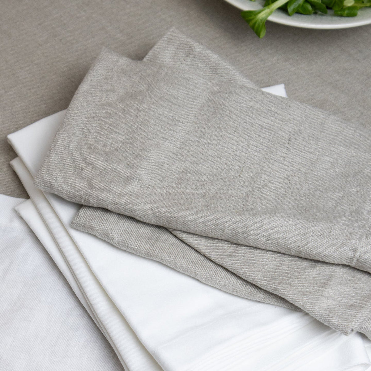 Borough Kitchen Cotton Napkins / Set of 4 / 48x48cm / White