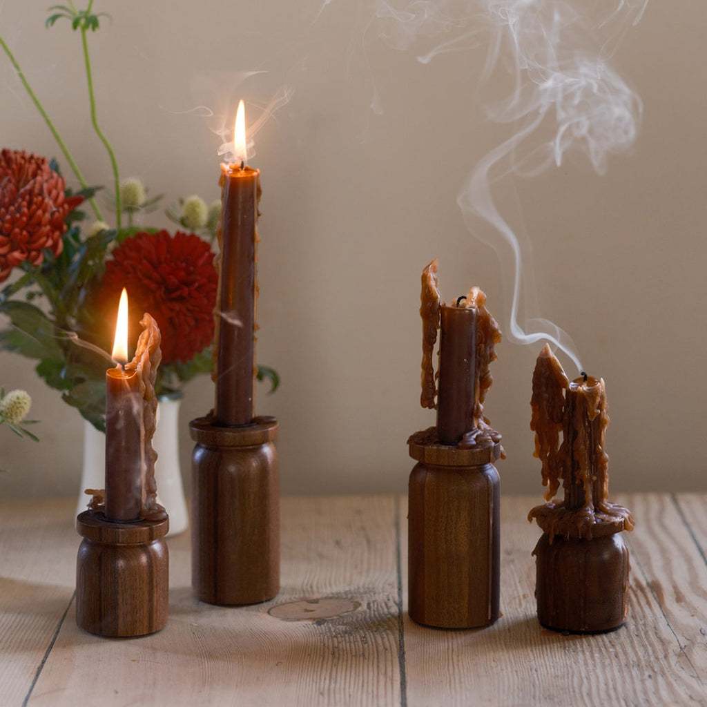 Borough Kitchen Candle Holder / Walnut