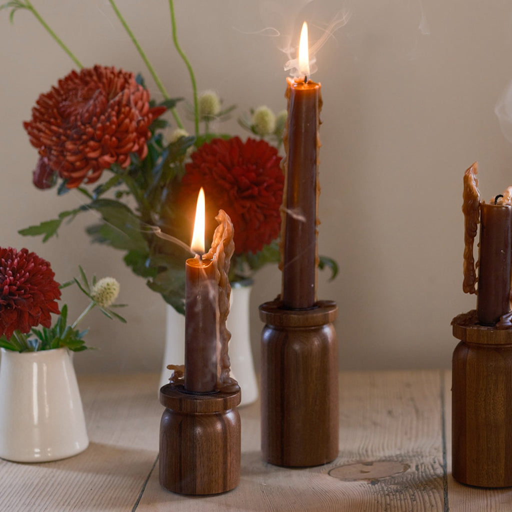 Borough Kitchen Candle Holder / Walnut