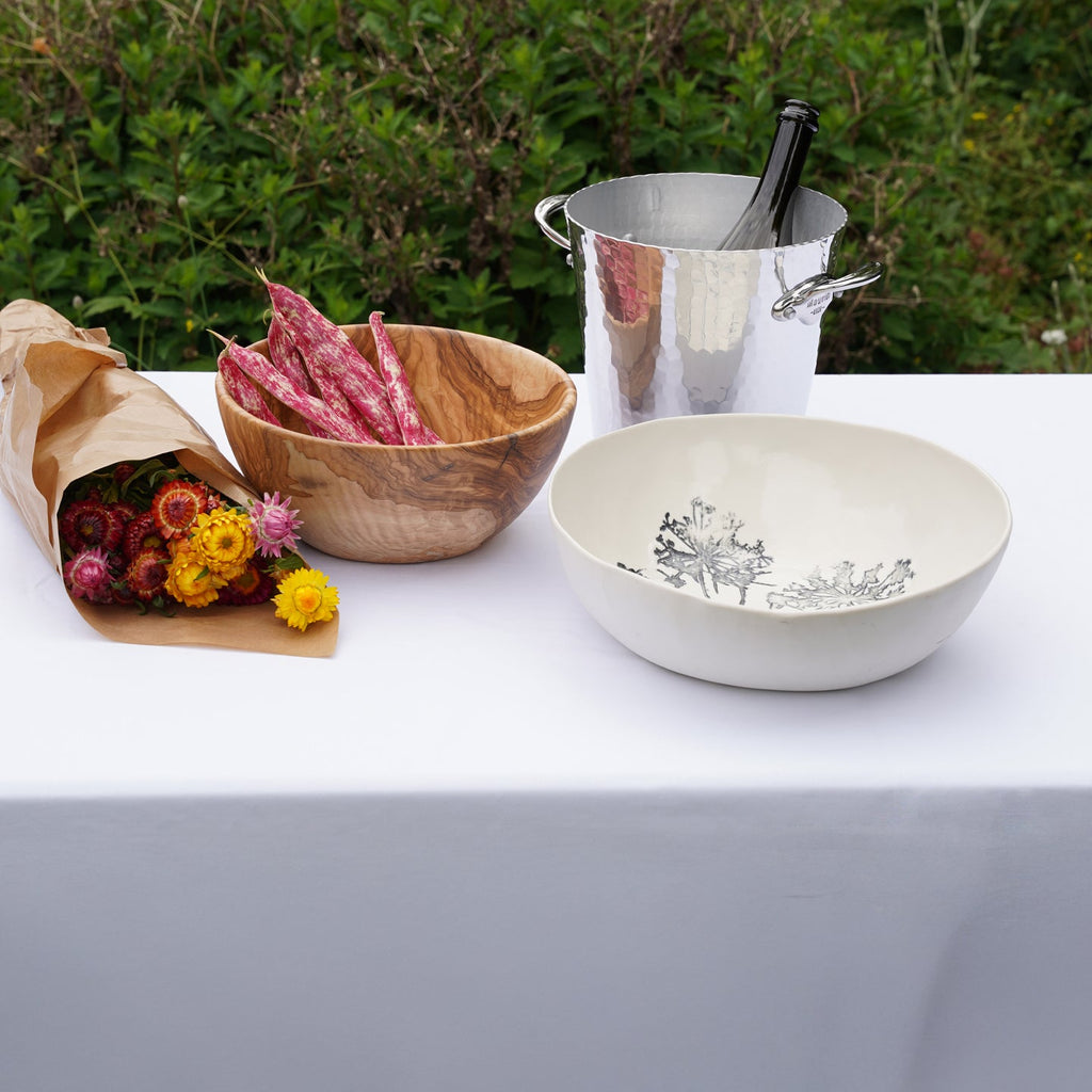 Borough Kitchen Cotton Tablecloth / White