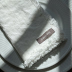 AquaVireo Fringed Linen Napkins / Pack of 4 / 47x47cm / White