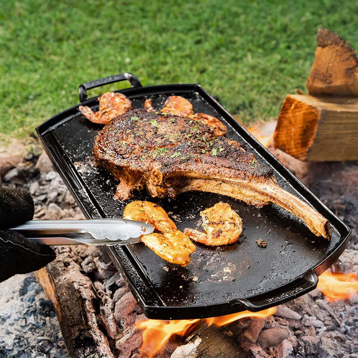 Lodge Blacklock Double Burner Griddle /25x50cm/ 10"x20"