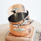 Mauviel M'6S Induction Compatible 3 Piece Saucepan Set with Lids