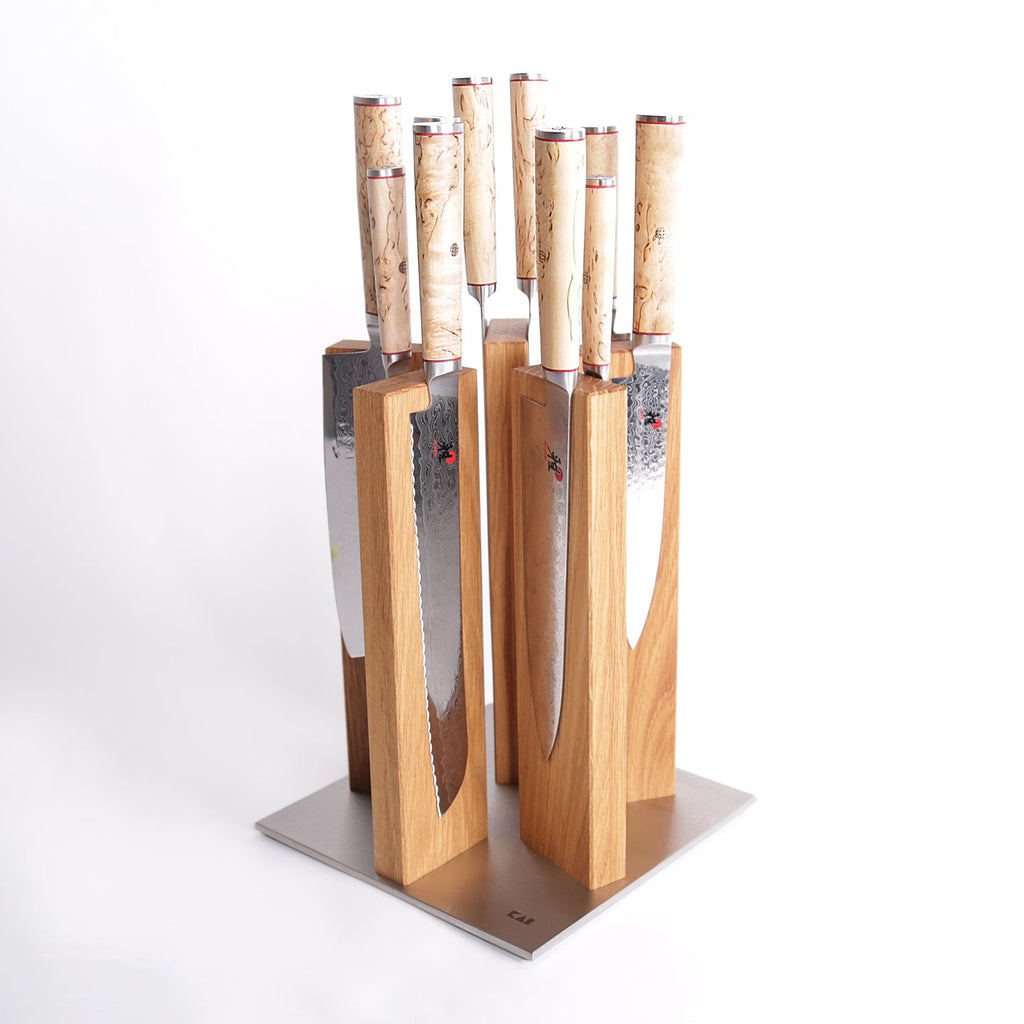 Miyabi 5000 MCD 10 Knife and Kai Block Set / Oak Block