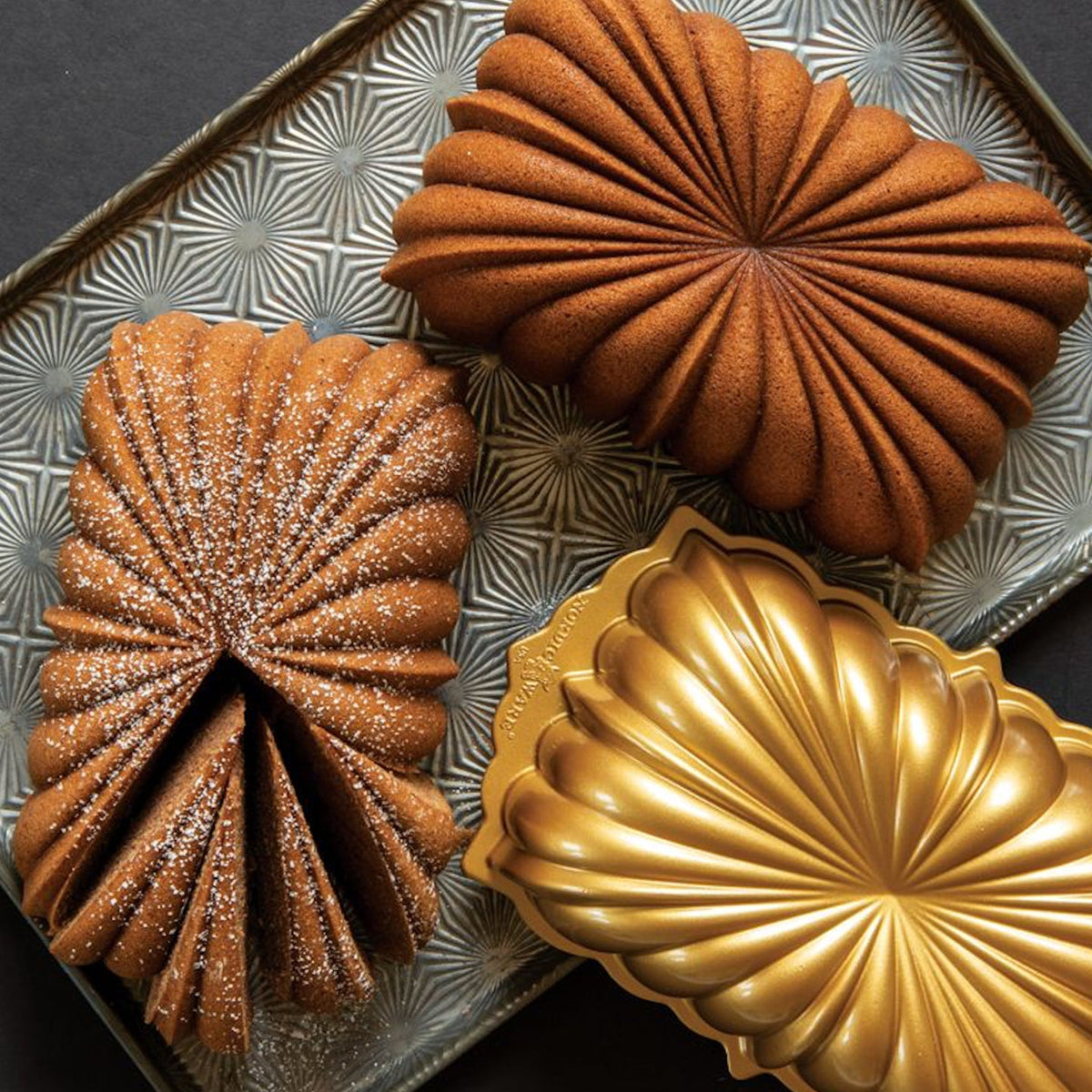Nordic Ware Classic Fluted Loaf Pan Gold