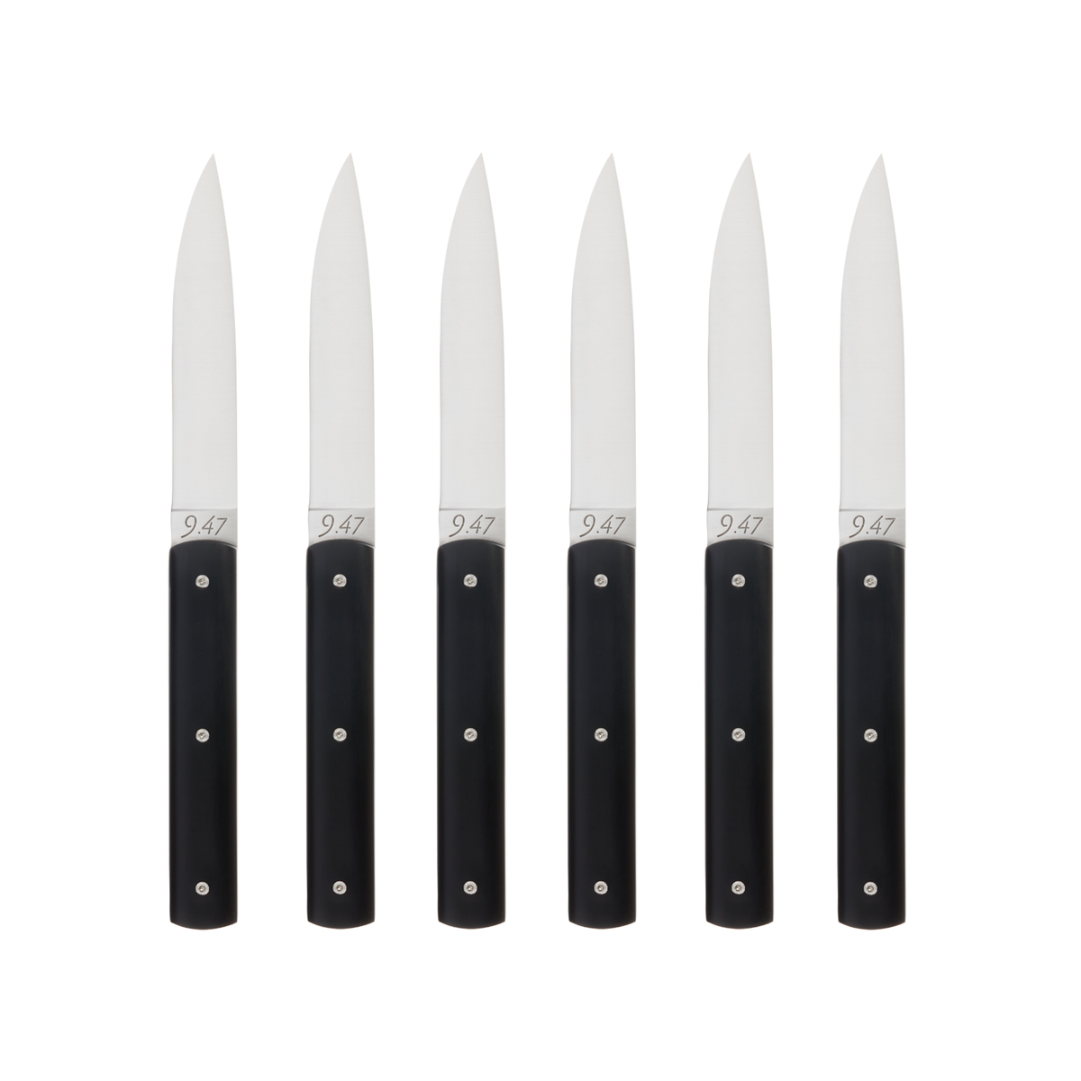 Perceval 9.47 6-Piece Steak Knife Set / Black