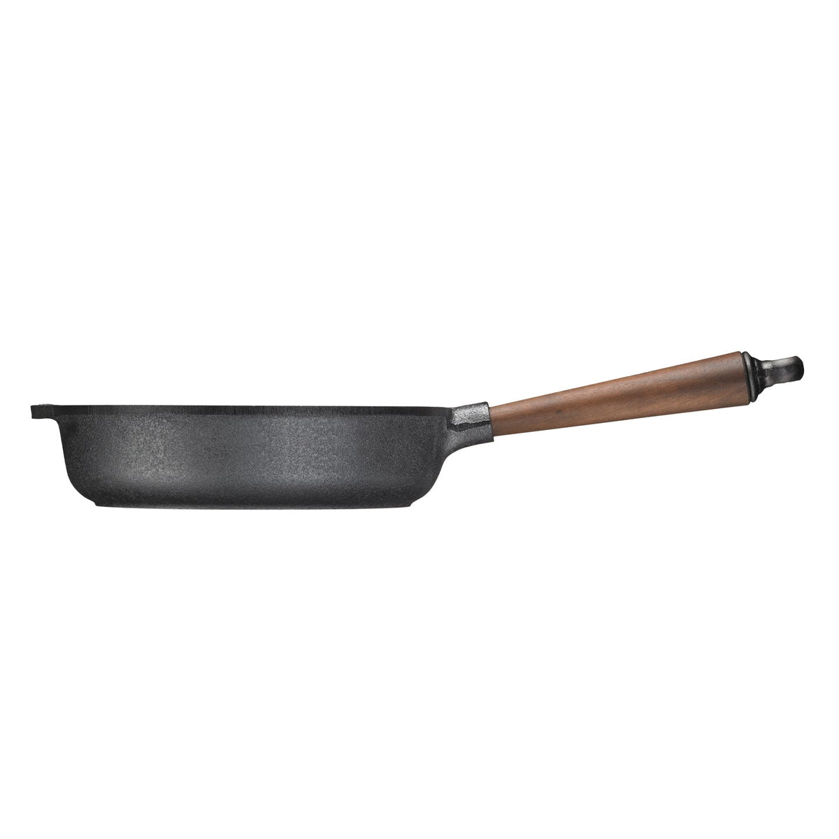 Skeppshult Cast Iron Deep Frying Pan with Walnut Handle