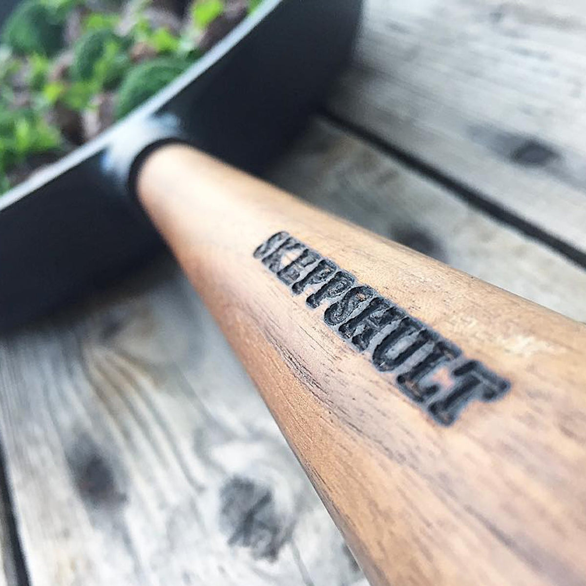 Skeppshult Cast Iron Deep Frying Pan with Walnut Handle