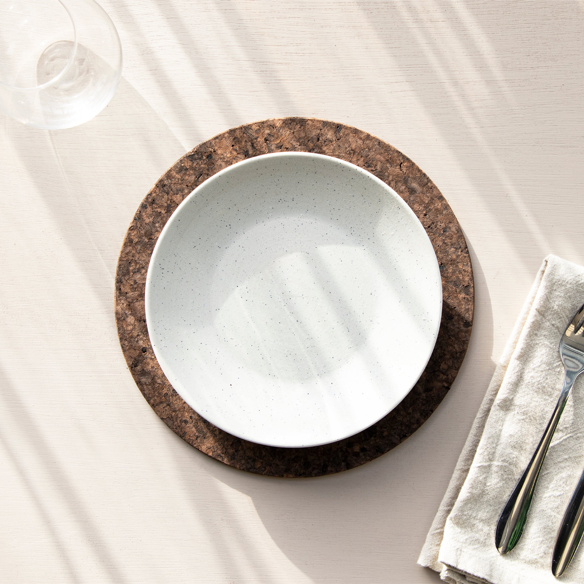Smoked Cork Round Placemat 25cm / Set of 4
