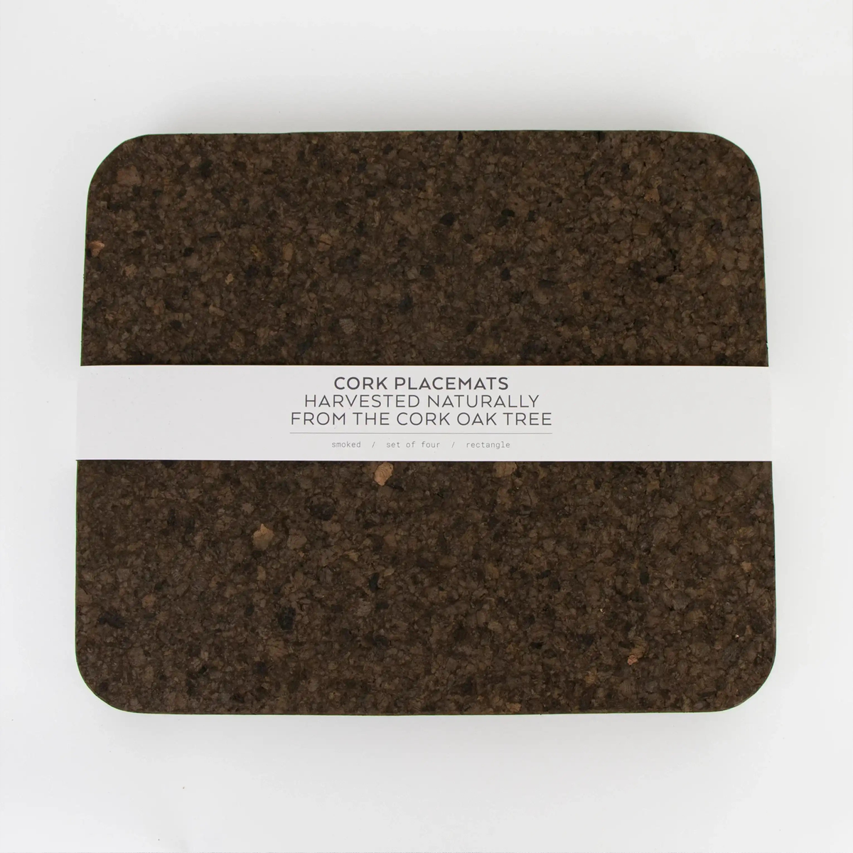 Smoked Cork Rectangular Placemat 29.5x25cm / Set of 4