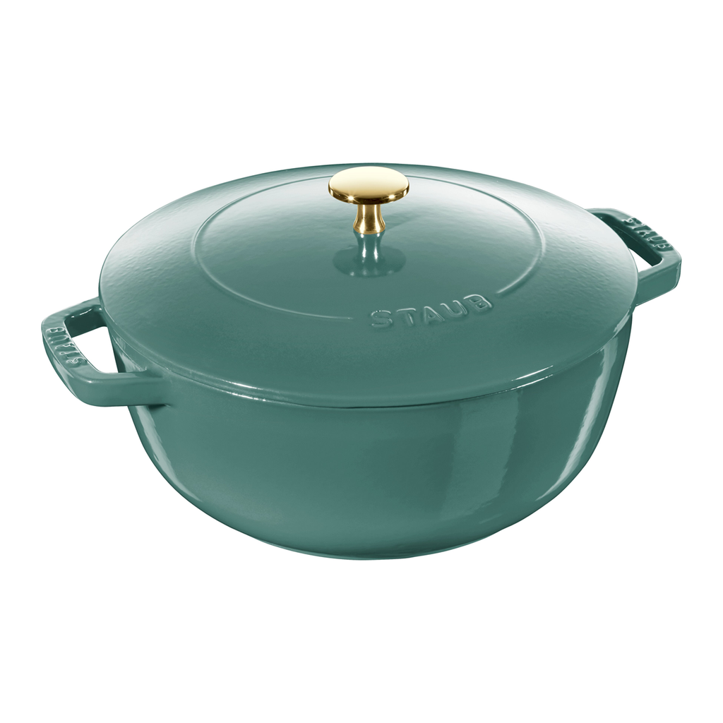 Staub Cast Iron French Oven Cocotte / Eucalyptus / 24cm