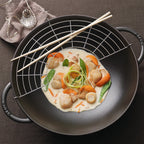 Staub Cast Iron Wok with Lid / Black / 37cm