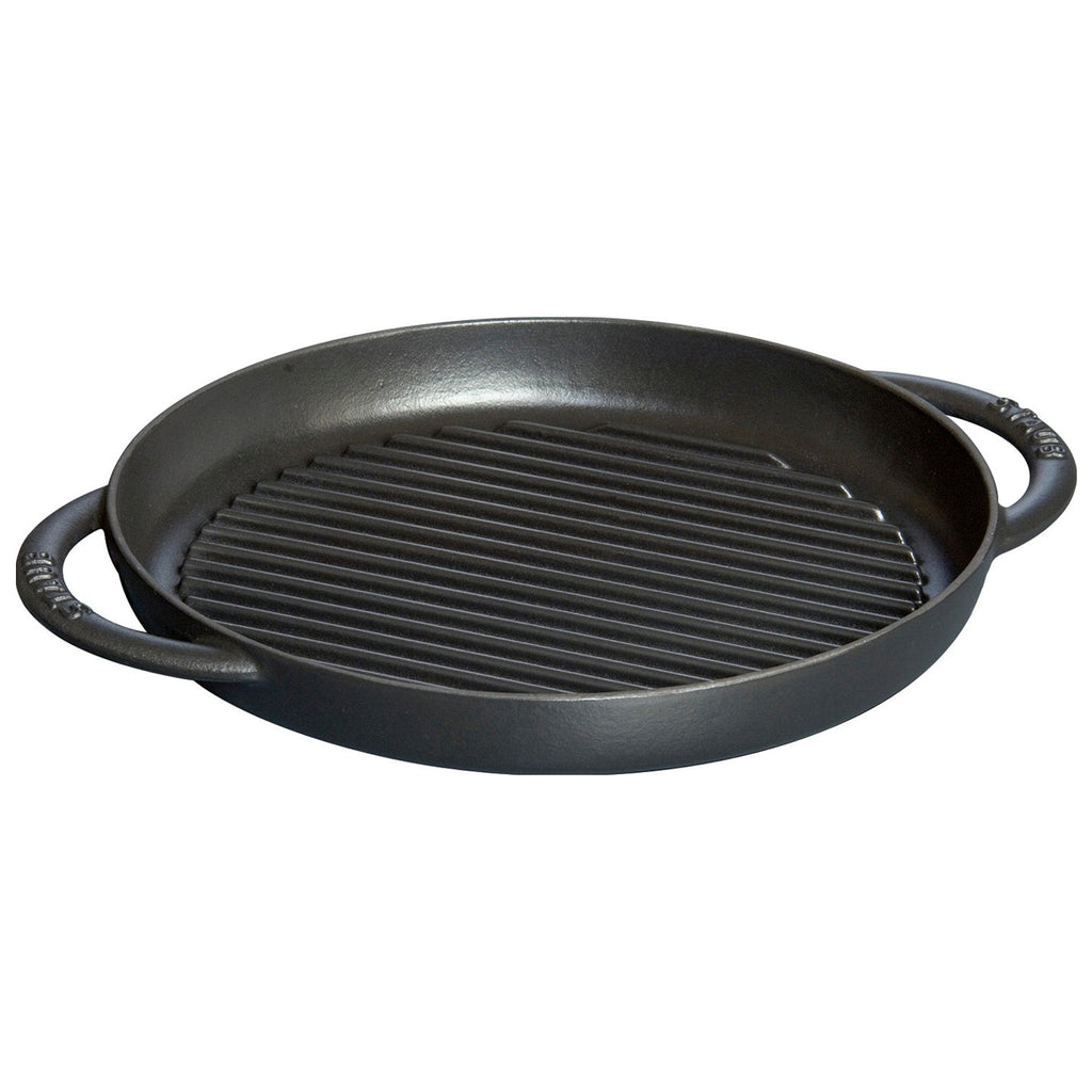 Staub Cast Iron Round Grill Pan / Black