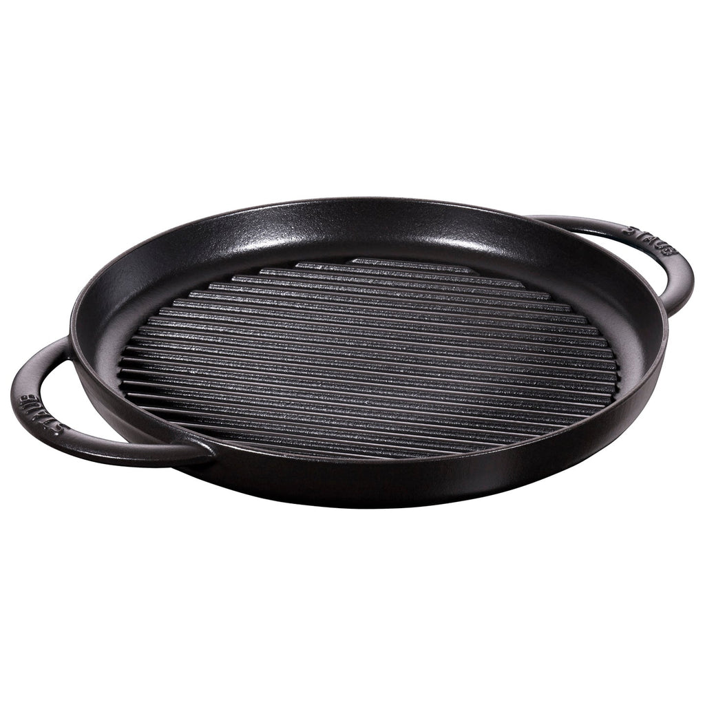 Staub Cast Iron Round Grill Pan / Black