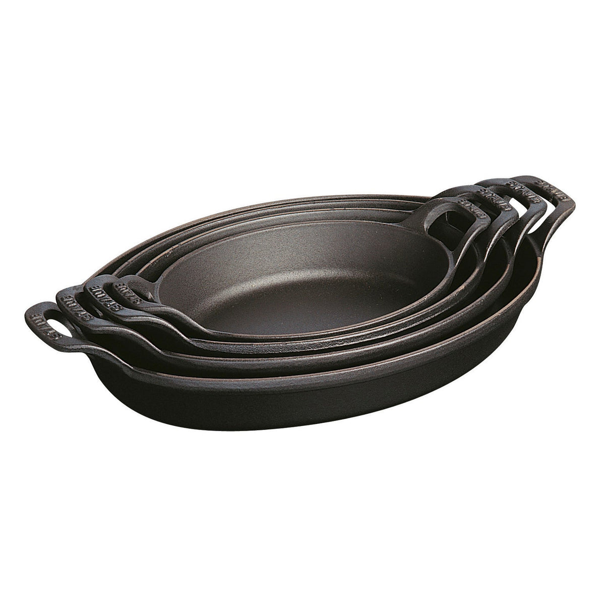 Staub Cast Iron Oval Roasting Pan / Black