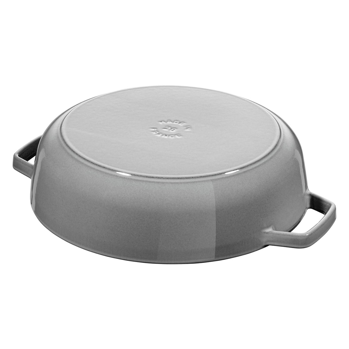 Staub Cast Iron Saute Casserole Pan / Grey