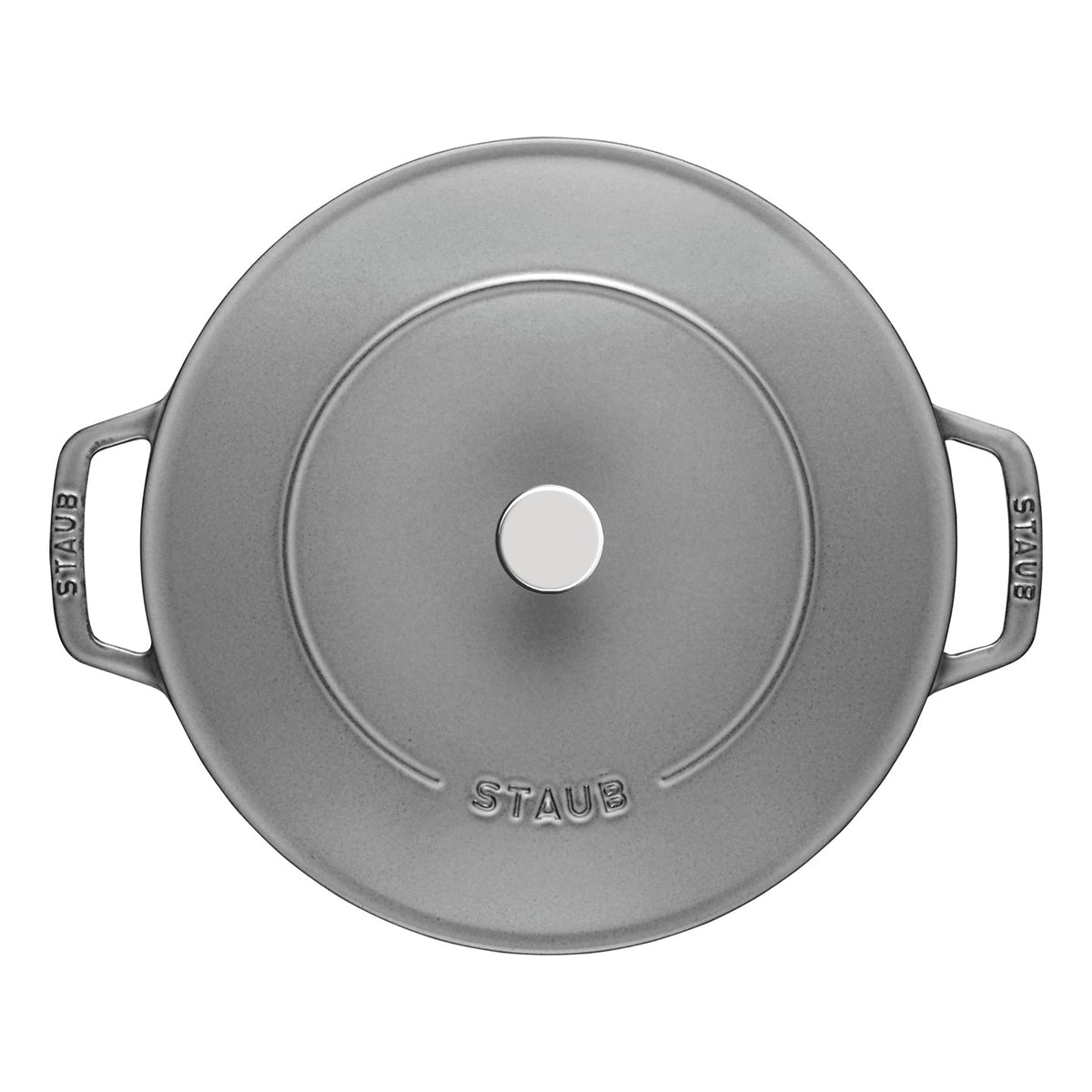 Staub Cast Iron Saute Casserole Pan / Grey