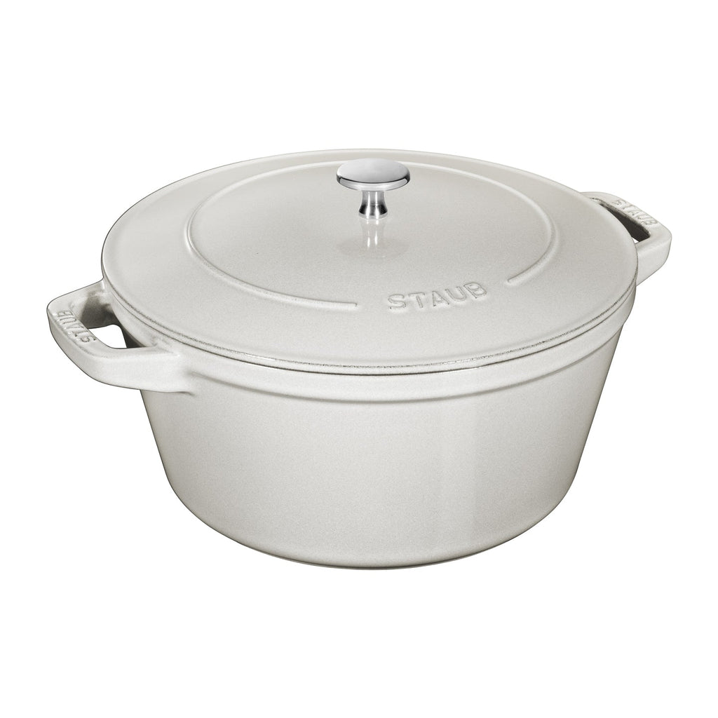 Staub Stackable 3-Piece Cast Iron Pan Set / White Truffle / 24cm