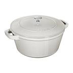 Staub Stackable 3-Piece Cast Iron Pan Set / White Truffle / 24cm