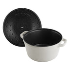 Staub Stackable 3-Piece Cast Iron Pan Set / White Truffle / 24cm