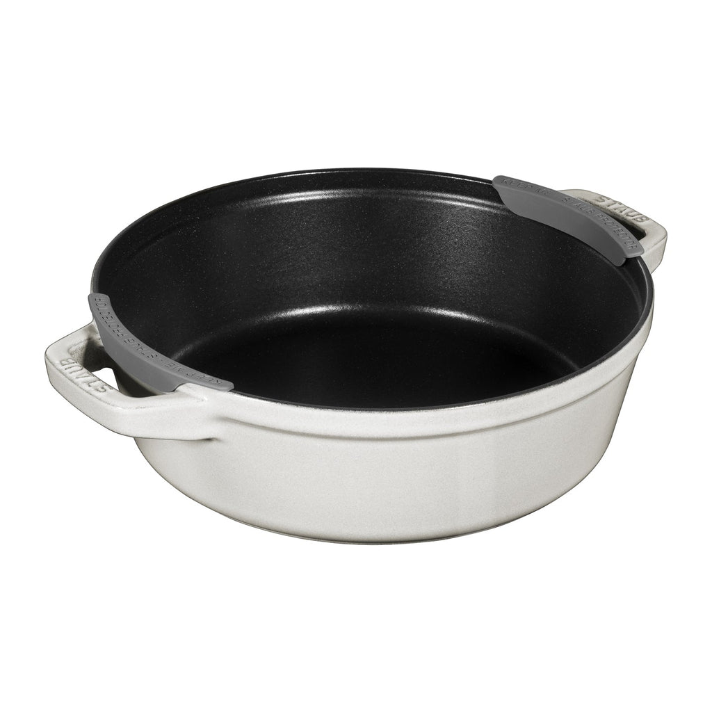 Staub Stackable 3-Piece Cast Iron Pan Set / White Truffle / 24cm