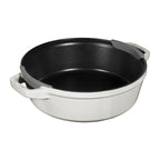 Staub Stackable 3-Piece Cast Iron Pan Set / White Truffle / 24cm