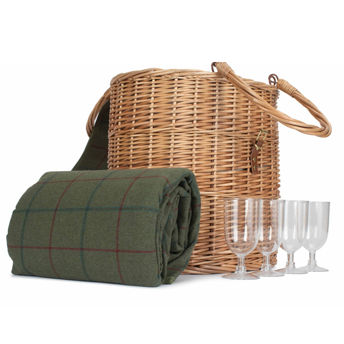 Willow Green Tweed Chiller Hamper Basket