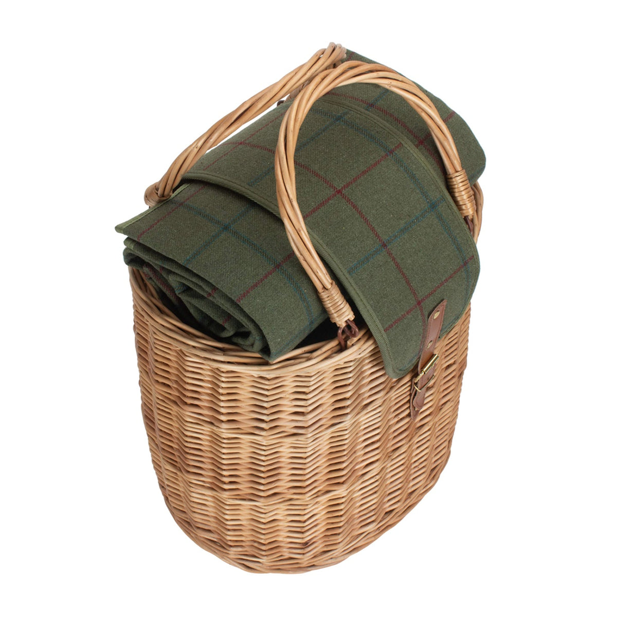 Willow Green Tweed Chiller Hamper Basket