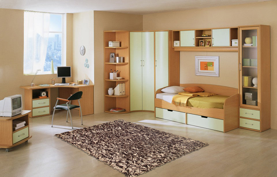 8×10 Modern Abstract Geometric Area Rug in Dark Brown, Cream, and Gray