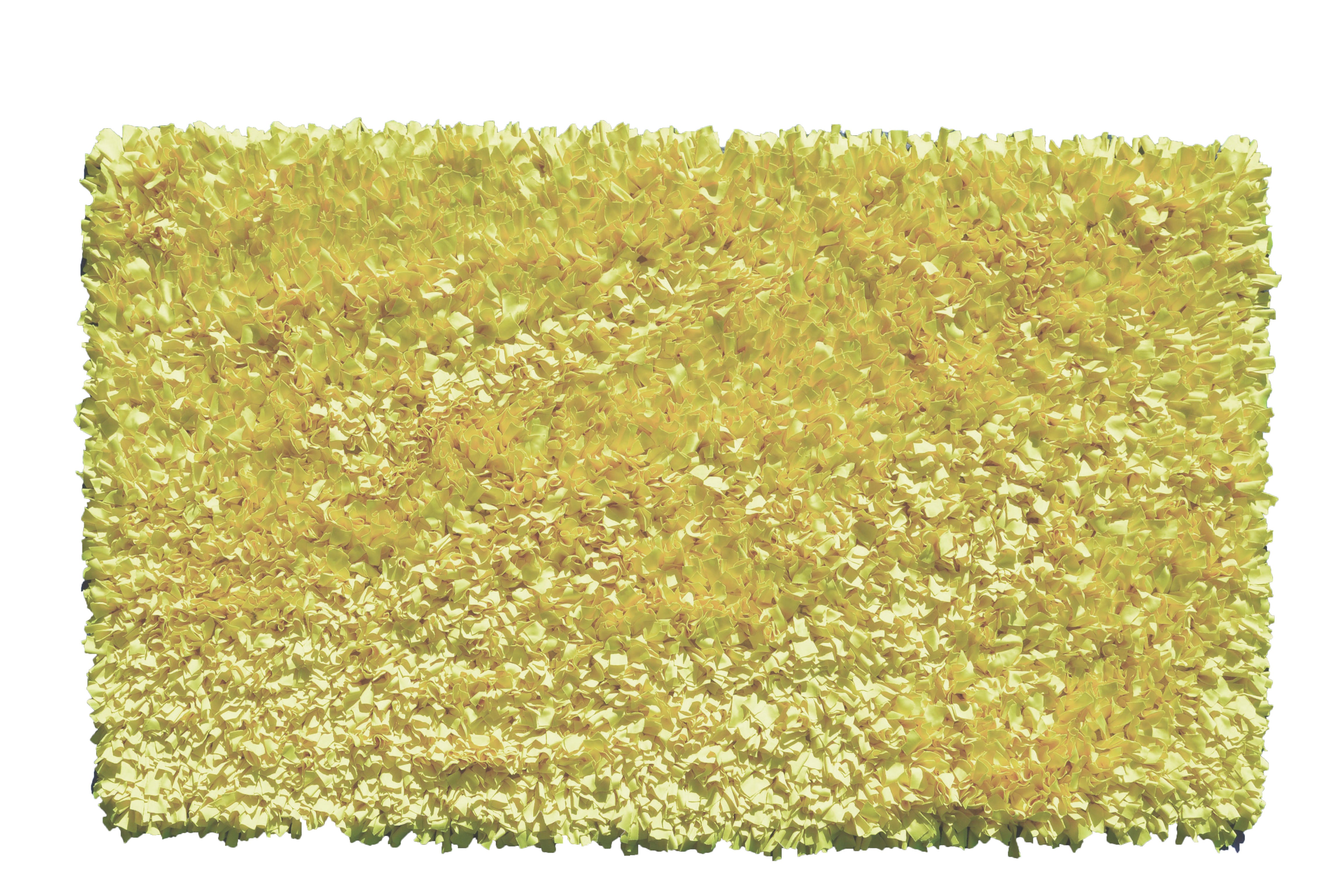 2.7x4.7 High - Pile Shaggy Lemon/Golden Yellow Area Rug for Modern Spaces