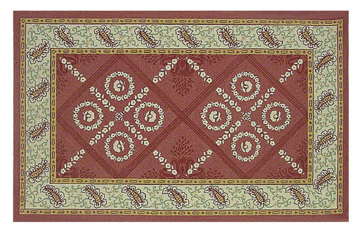 Traditional Oriental Area Rug in Rich Red with Ornate Patterns, 5x8 Size