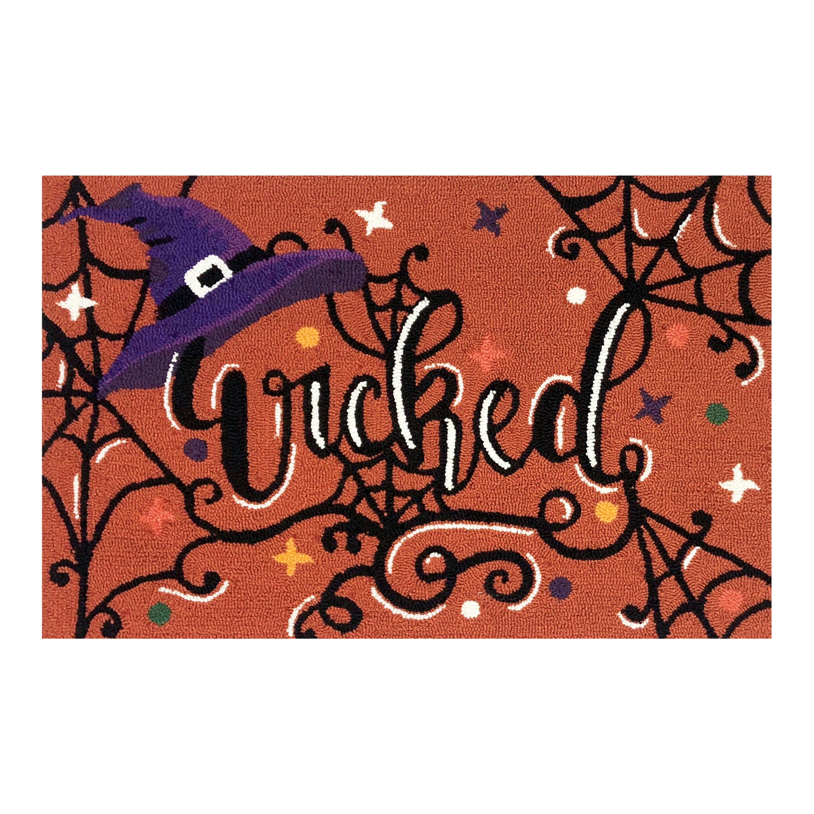 Festive Halloween Doormat with Bold Colors and Patterns