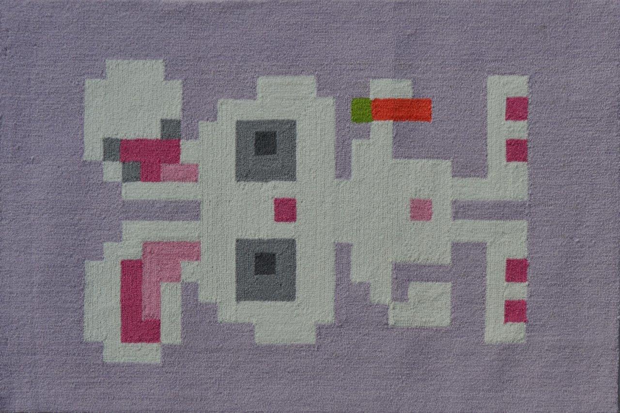 Vibrant Modern Geometric Pixel - Art Area Rug in Multiple Colors