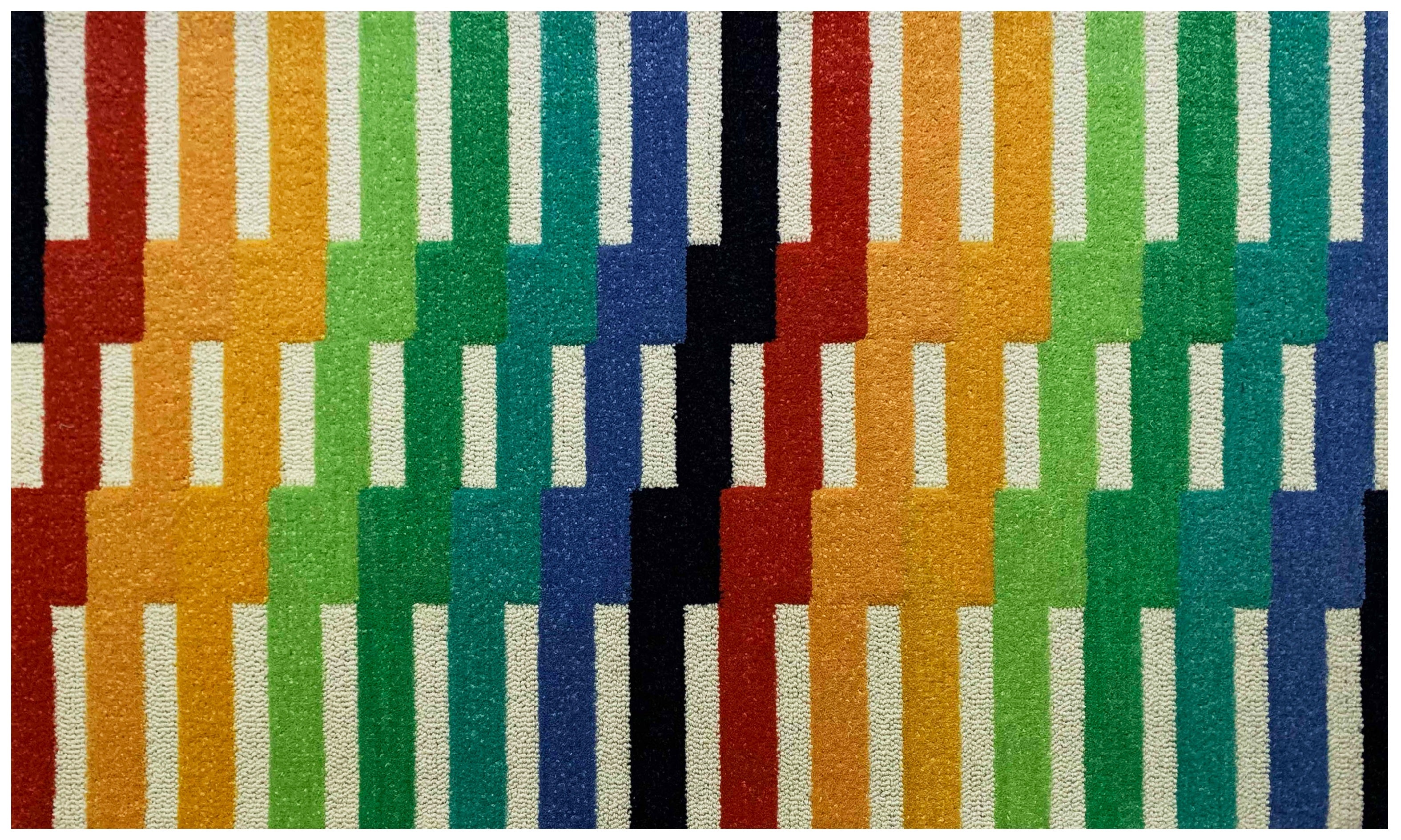 Vibrant Geometric Multicolor Low Pile Synthetic Area Rug for Contemporary Spaces