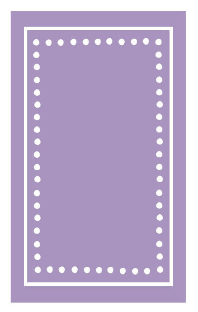 Modern Light Lavender Area Rug with Geometric Dotted Border