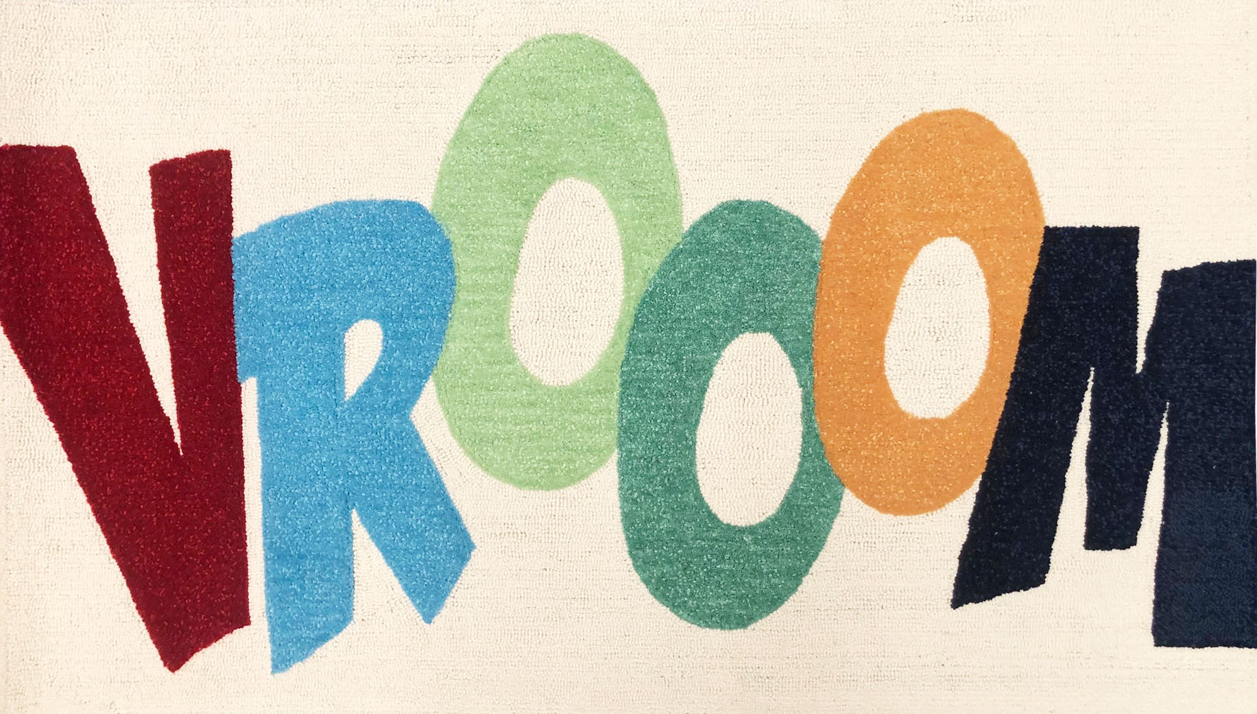 Vibrant Multicolor Typographic Indoor Area Rug for Playful Spaces